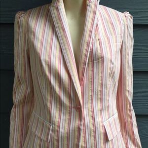 Apostrophe Blazer Multicolor Lined Stretch Sz 8